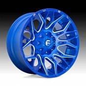 Fuel Twitch D770 Anodized Blue Milled Custom Truck Wheels